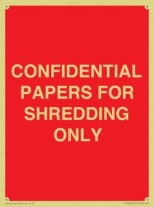 CONFIDENTIAL PAPERS FOR SHREDDING ONLY
